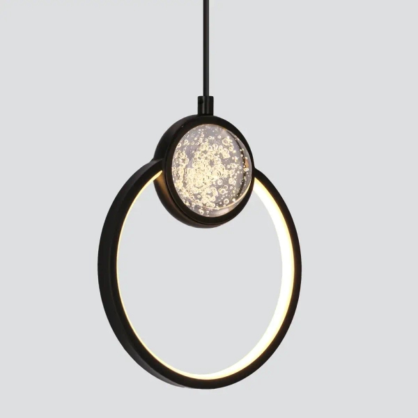 Wisząca lampa kula Lacrima 31-35592 LED 15W 3000K do salonu czarna