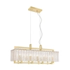 Wisząca lampa glamour PALACE P0523-08A-U8AC prostokątna szklana złota