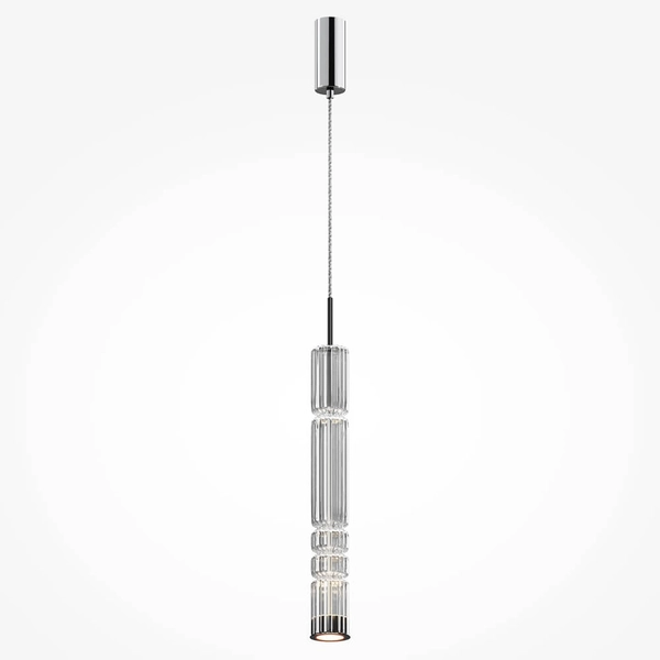 Wisząca lampa Ordo MOD272PL-L12CH3K LED 8W 3000K chrom przezroczysta