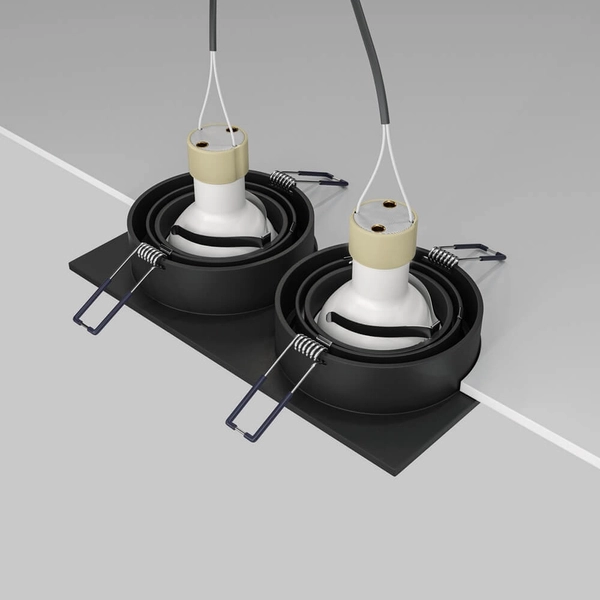 Wpuszczana lampa sufitowa Atom DL024-2-02B spot czarny