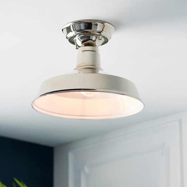 Przysufitowa lampa kopuła Darton 96181 retro srebrny