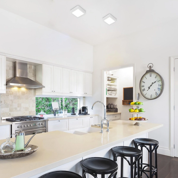 Kwadratowy plafon salonowy Shaun 3174 LED 12W 4000K nowoczesny biały