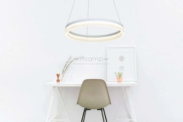 LAMPA wisząca RING ML405 Milagro okrągła OPRAWA zwis LED 24W 4000K pierścień circle ring biały alvendre