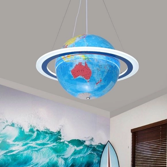 Dziecięca lampa wisząca GLOB Abigali dekoracyjna LED 48W 4000K planeta