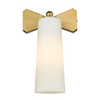 Kinkiet Bow W01176BR Cosmolight szklany do gabinetu biały mosiądz