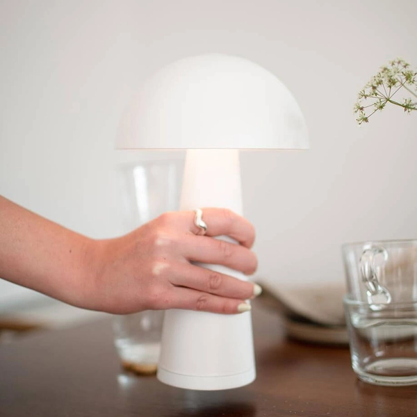 Lampka stojąca grzybek Fungi 108656 Markslojd IP44 metalowy biały