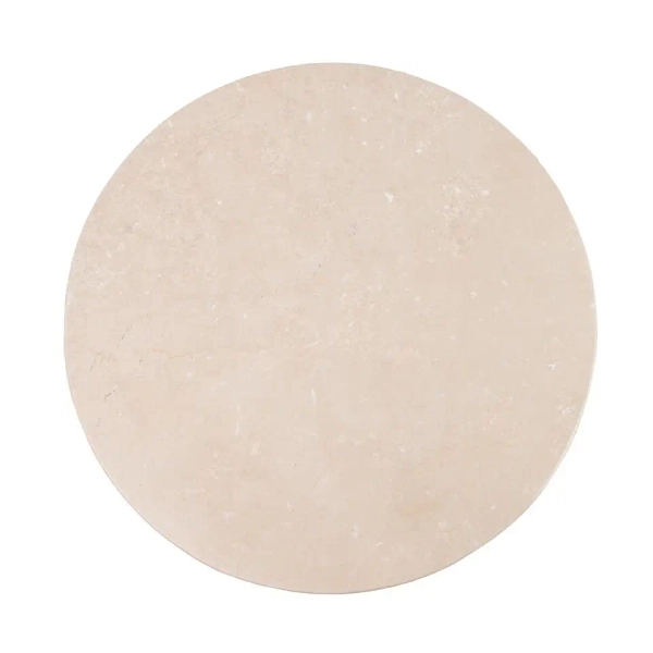 Ława kawowa RONDA MM001501100406 brązowa beżowa drewno marmur 50cm