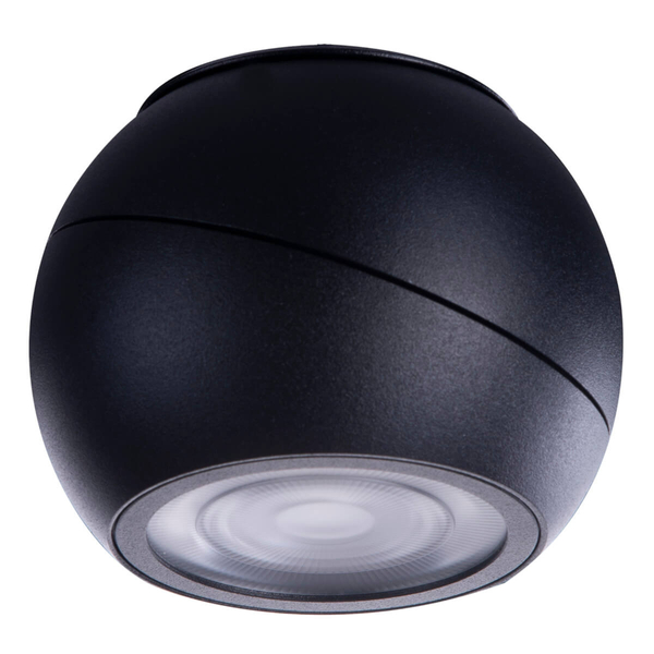 Okrągła lampa sufitowa Skye AZ4518 LED 12W 3000K do sypialni kula czarna