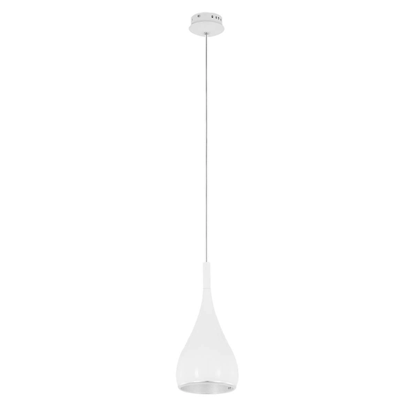 Kropla LAMPA wisząca ANON WHITE MA01986CA-001 Italux metalowa OPRAWA zwis łezka biała