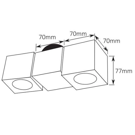 LAMPA sufitowa 12026 MLAMP regulowana OPRAWA metalowe kostki SPOT czarny
