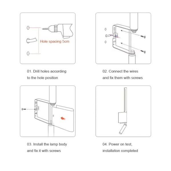 Podłużna lampa ścienna ROAR CGROAR43 LED 7W 3000K metalowa tuba czarna
