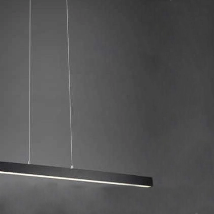 LAMPA wisząca BELFAST 375510432 Trio metalowa OPRAWA belka ZWIS LED 44W 3000K ściemnialny czarny