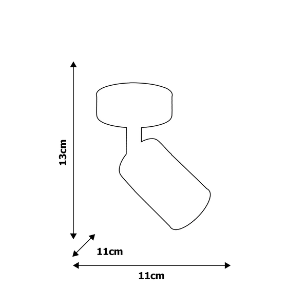 Kinkiet LAMPA ścienna JOKER MLP910 Milagro metalowa OPRAWA sufitowy SPOT reflektorek tuba czarna