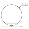 Szklany klosz do lampy Pure G2020-01 kula 16cm okrągły biały