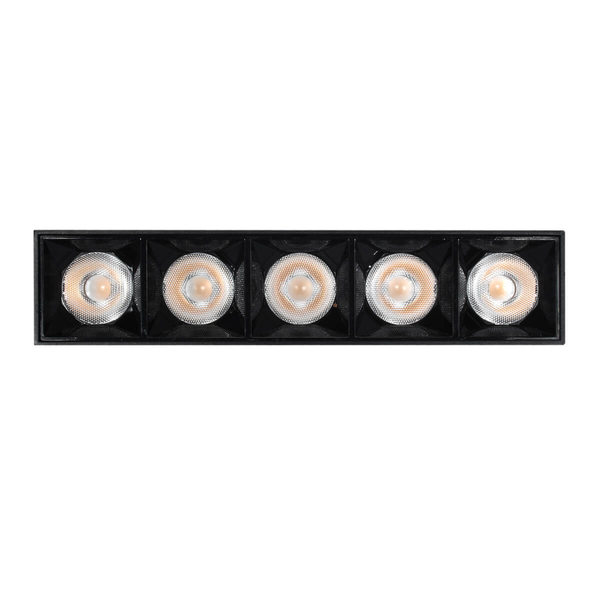 Lampa sufitowa do jadalni 1061 Domeno LED 15W 3000K spoty czarna