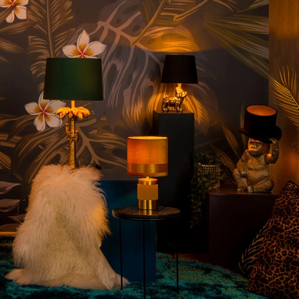 Nocna LAMPKA stojąca EXTRAVAGANZA FRIZZLE 10500/81/34 Lucide stołowa LAMPA abażurowa żółta