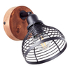 Lampa ścienna druciana Avia 47710/76 drewniana czarna