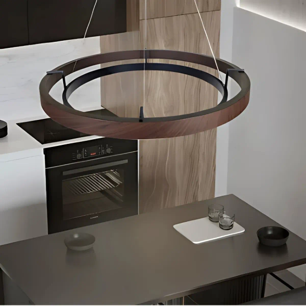 Pierścieniowa lampa wisząca Plato LWR-PLA LED 38W 3000K do salonu czarny