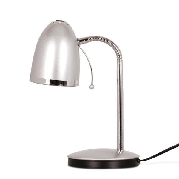 Regulowana lampa nocna Kajtek K-MT-200 do czytania srebrna