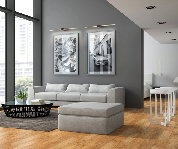 Kinkiet modernistyczny Wand 646601135 Elkim LED 6W 3000K spider złoty czarna