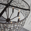 Wisząca lampa glamour Bele 69391 Endon kryształ czarny okrąg przezroczysty