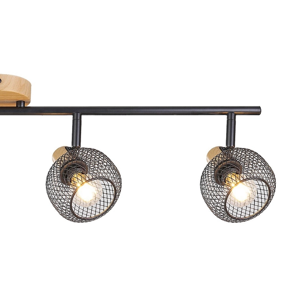 Reflektorowa lampa natynkowa Grendel 3130 czarne kule metalowe biurowe