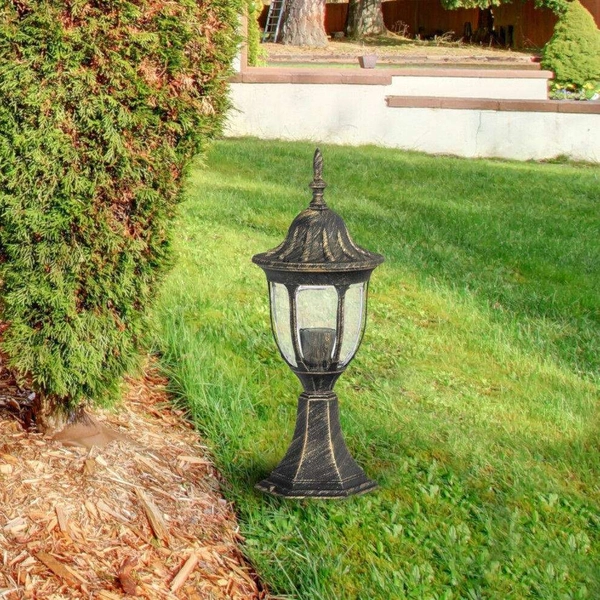 Stojący lampion ogrodowy Milano 8373 Rabalux IP43 rustykalny złoty