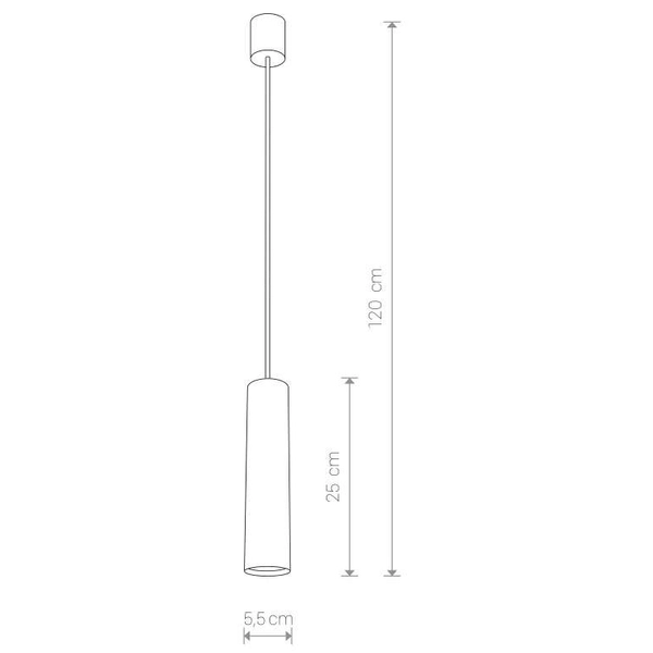 LAMPA wisząca EYE M 8914 Nowodvorski metalowa OPRAWA tuba ZWIS mosiądz czarna