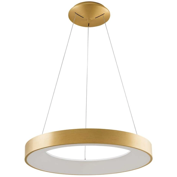Okrągła LAMPA wisząca GIULIA 5304-850RP-GD-3 Italux metalowa OPRAWA zwis LED 24W 3000K pierścień ring złoty