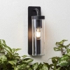 Zewnętrzna lampa ścienna Aosta 96355/06 IP44 tuba czarny przezroczysty