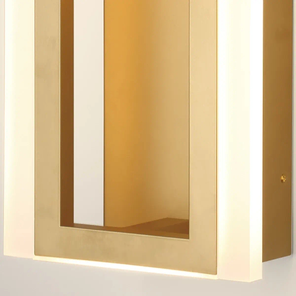 Prostokątny kinkiet ścienny Inizio QN-INIZIO-1W-BG LED 20W 3000K złoty