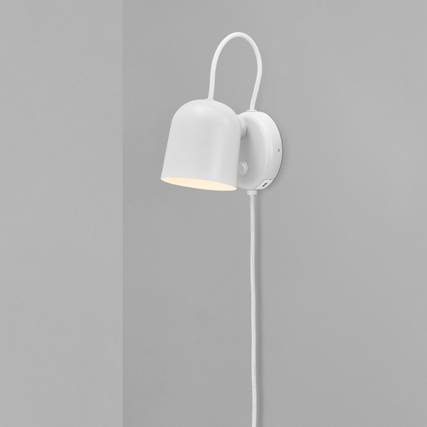 Pojedyncza lampa ścienna Angle 2120601001 DFTP obracana do salonu biała
