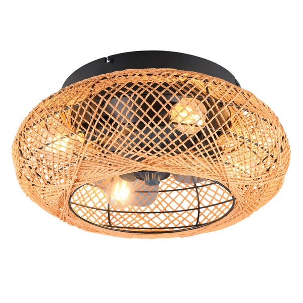 Ekologiczna lampa sufitowa Lillesand R67302126 wentylator brązowy