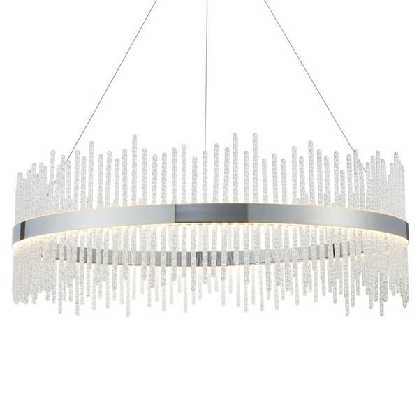 Nowoczesna lampa wisząca L&-1107108 LED 56W 3000K chrom przezroczysty