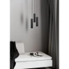 Wisząca lampa potrójna Tilo 2410473003 nad wyspę tuby czarne