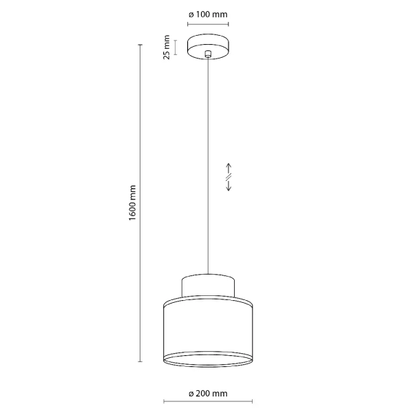 Żyrandol zwisający do przedpokoju Duo 2785 tuba naturalna juta brązowy