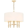 Jadalniana lampa zwisowa Austin P05180AU-WH Cosmolight abażurowa biała złota
