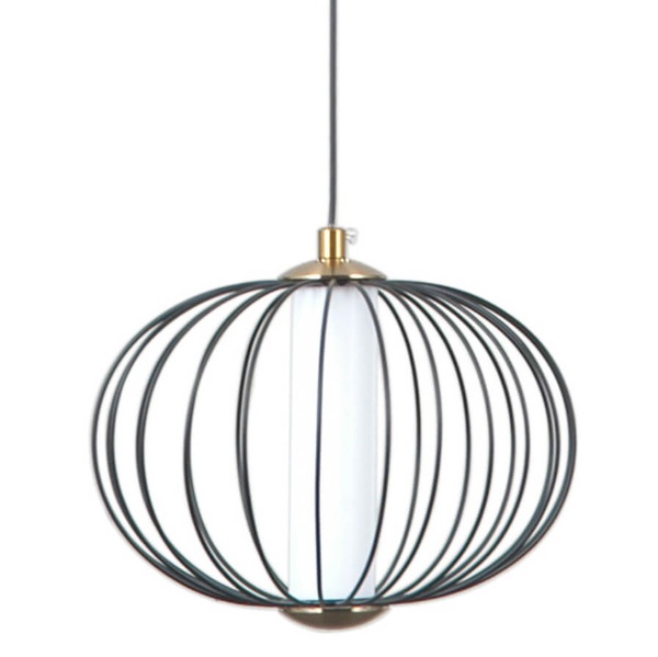 Kulista lampa wisząca Rabel PND-344221-1-BK LED 5W 3000K nad stół czarny