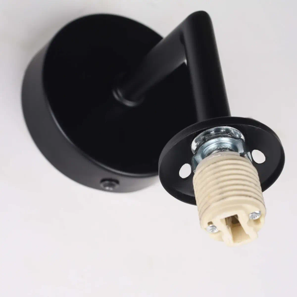 Kinkiet lampa ścienna DORADO LP-002/1W BK Light prestige loftowa oprawa szklana kula czarna biała