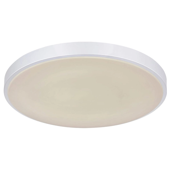 Nowoczesna LAMPA sufitowa SONNY 41586-18 Globo okrągły plafon LED 18W 3000K - 6000K z pilotem srebrny