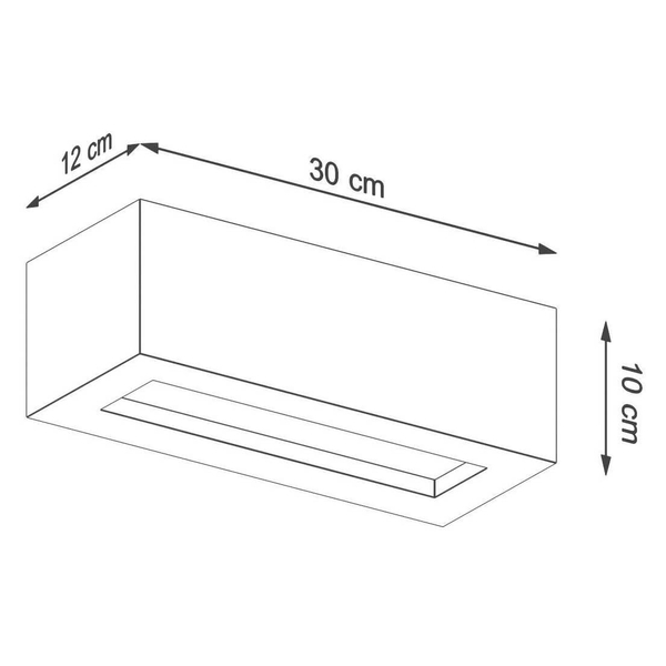 Betonowy kinkiet sypialniany SL.0992 prostokątna lampa