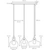 LAMPA wisząca LONGIS 10521309 Kaspa szklana OPRAWA zwis LISTWA sufitowa przezroczysta