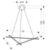 LAMPA wisząca ANDROS A0020-330 Candellux metalowa OPRAWA sticks LED 30W 4000K zwis srebrny