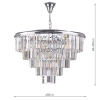 Kryształowa lampa wisząca Eulalia EUL1250 glamour kryształki chrom
