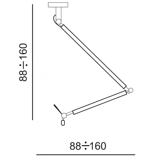Stelaż do wiszącej lampy z regulacją Zyta AZ1847 Azzardo czarny