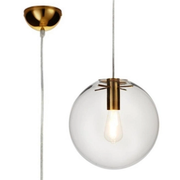 Szklana lampa wisząca Tonda ST-8722P-M gold Step ball przezroczysta