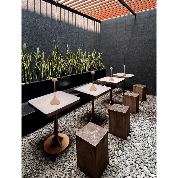 Ściemnialna lampka nocna na taras CARMEDA LE75289 LED 1W 3000K IP54 beżowa