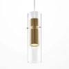 Szklana lampa wisząca Dynamics MOD326PL-01MG podłużna mosiądz
