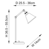 Biurkowa lampka regulowana Hal 97836 z włącznikiem srebrny