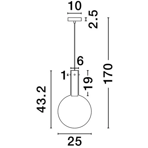Wisząca lampa do salonu JAVIER LE44478 LED 6W 3000K bombka niebieska biała